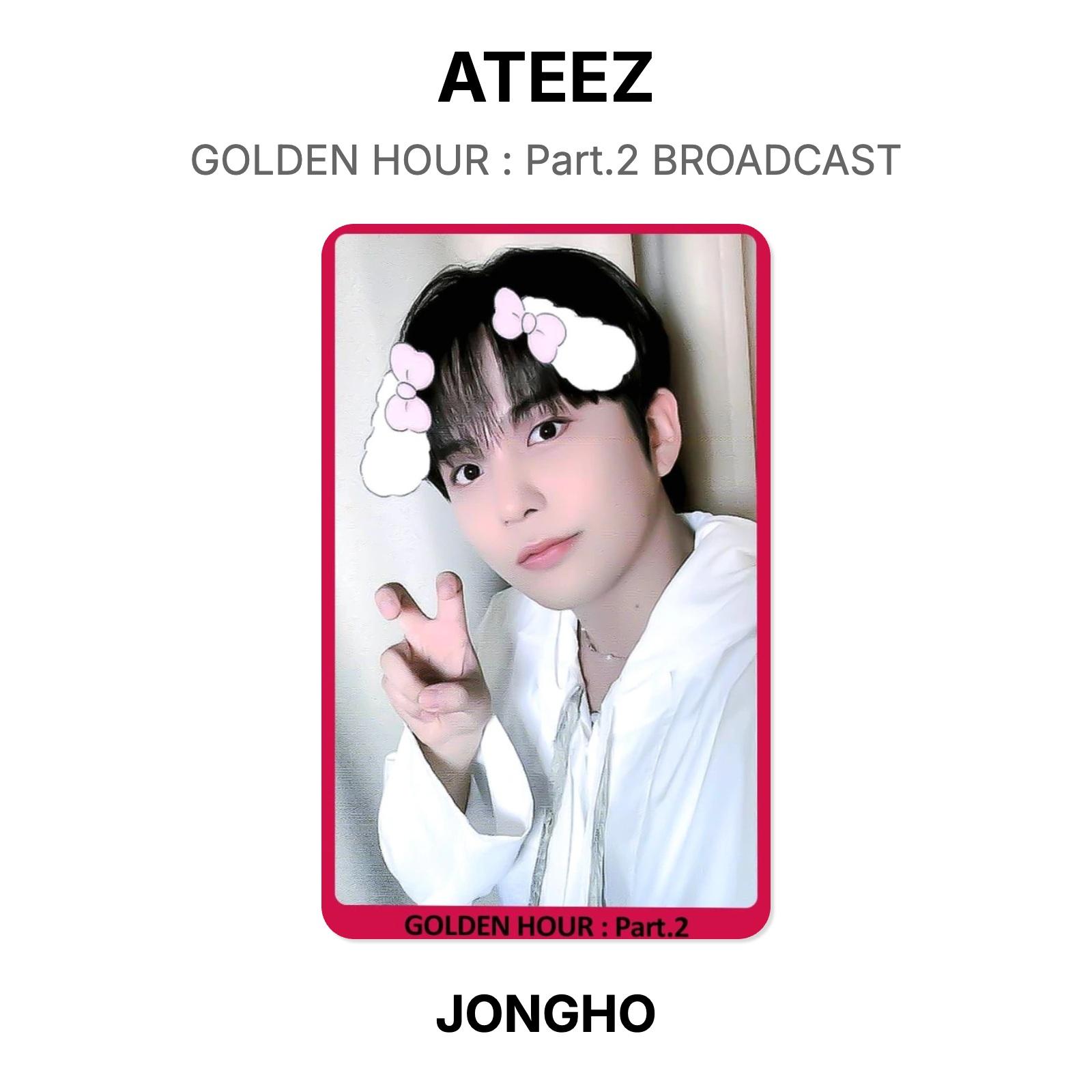 ЗОЛОТОЙ ЧАС ATEEZ : Часть 2 ОФИЦИАЛЬНАЯ ФОТОКАРТОЧКА BROADCAST JONGHO