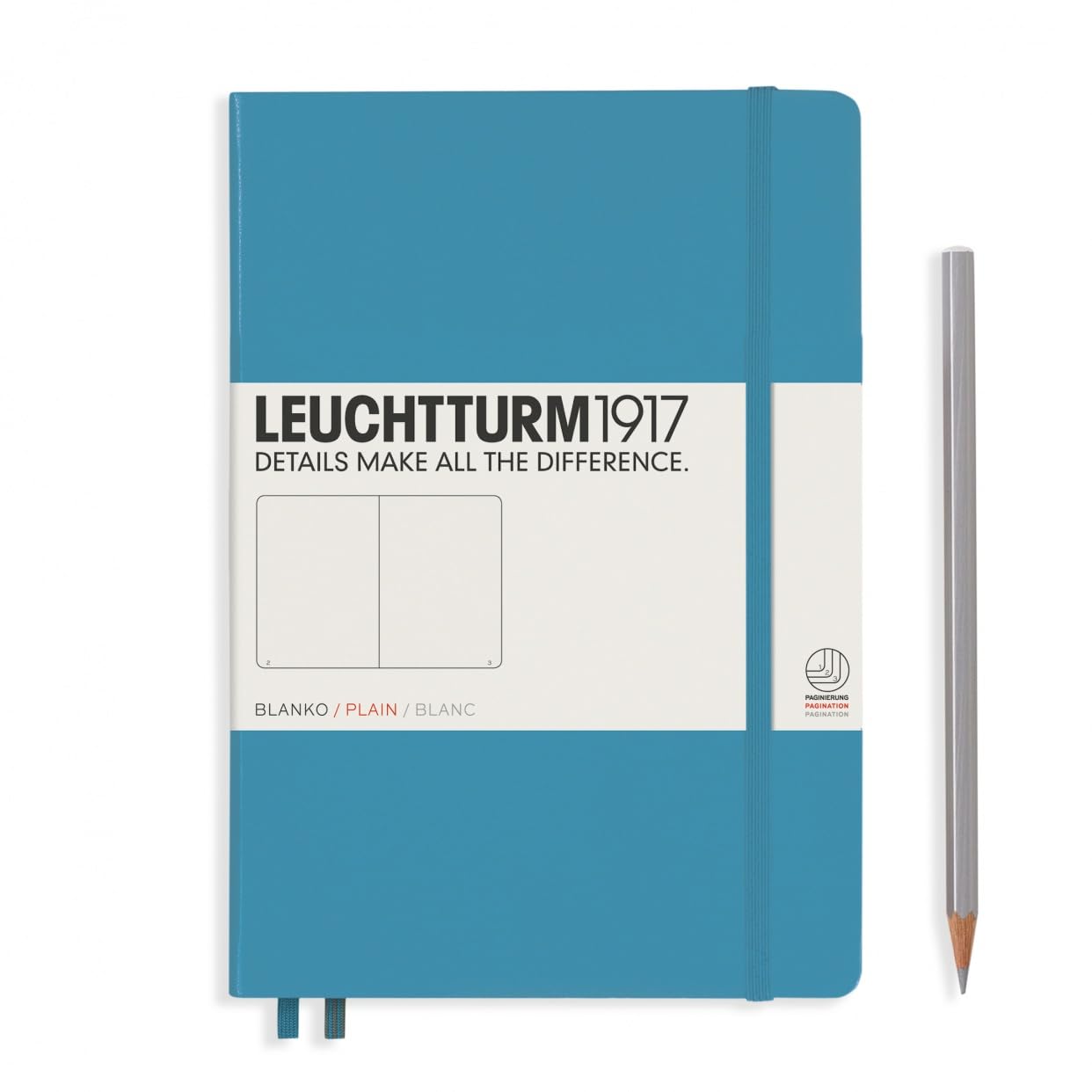 

Leuchtturm Nordic 354587 Блокнот, A5, Без линовки, Синий,