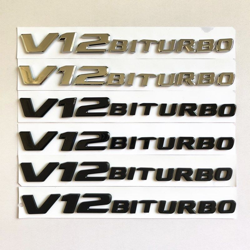 Suitable for the New V8BITURBO Side Label C63 G63 S65 Fender V12 Supercharged Car Logo Letters