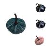 Luxurious Blue Velvet Pumpkin Plush Throw Pillows For Elegant Halloween Decor