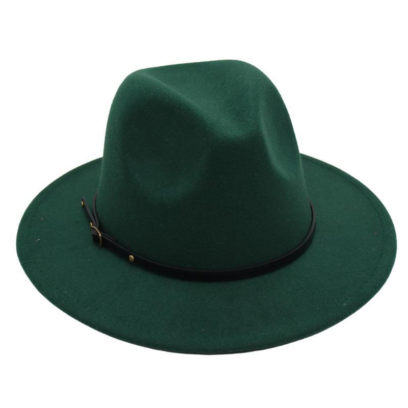 Amazon Simple Top Hat Suit British Jazz Hat Men'S And Women'S Felt Hat Foreign Gas Belt Buckle Tweed Hat Jackson