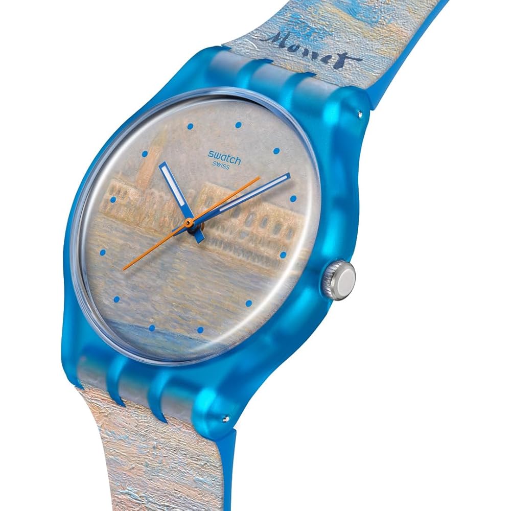 Swatch New Gent Biosourced Monet's Palazzo Ducale Unisex Watch Blue