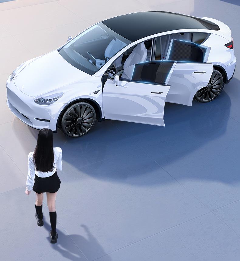 Liftable Sunshade Umbrella for Tesla Model Y/3 Refresh Side Windows - Interior Accessory