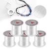 5 rolek Crystal Line Koraliki String Drut Materiał jubilerski Elastyczna nić do biżuterii DIY (Biały)