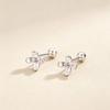 Korean-Japanese Colorful Flower Zirconia Stud Earrings: Cute, Elegant, Simple Design for Women