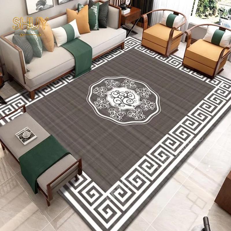 Vintage Neo Chinese Carpet 180x280cm Luxury Felt Rug Non-slip Living Room Decoration Aesthetic High Quality