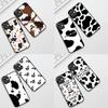 Cover for Samsung Galaxy S10 S8 S9 Plus A33 A34 A31 70 A71 A72 Note 20 9 8 S10E Casing Silicone Phone Case Cartoon Art Cow Print