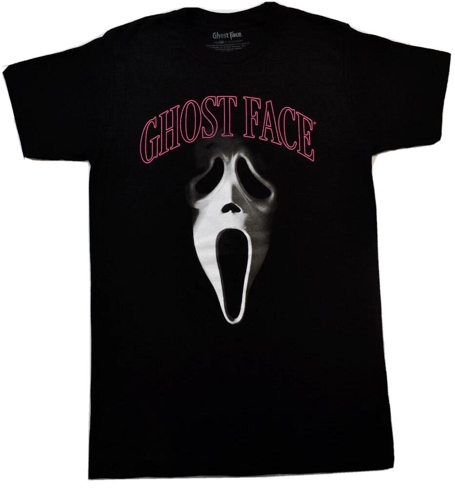 

Ghostface Mens Ghost Face The Icon Of Halloween Scream Black Shirt New S-2XL S