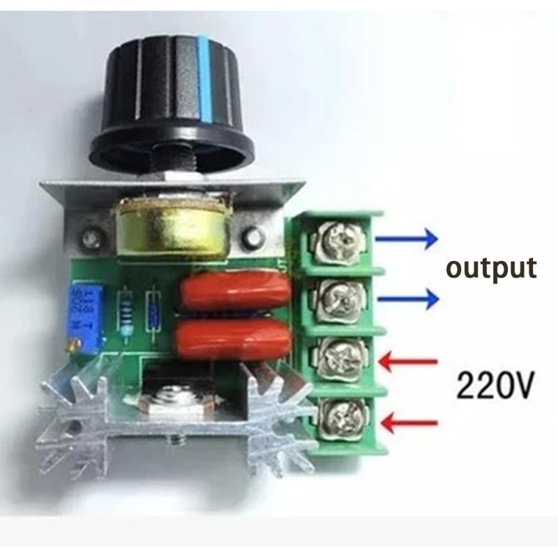 2000w Thyristor High Power Electronic  Voltage  Regulator Dimming Speed Regulation Temperature