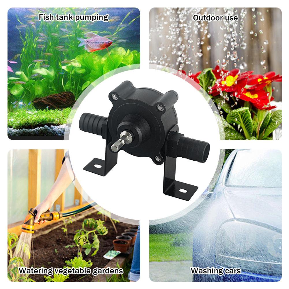 Electric Drill Pump Portable Mini Hand Liquid Transfer Pump Self-priming Diesel Oil Fluid Water Pump DC Pumping Machine for Home