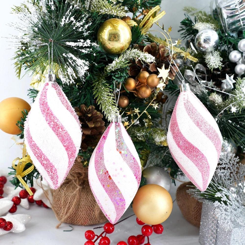 Decorative Christmas Ornaments Pink Sequin Christmas Balls Easy To Hang For Handmade DIY Projects Convenient Metal Hoop