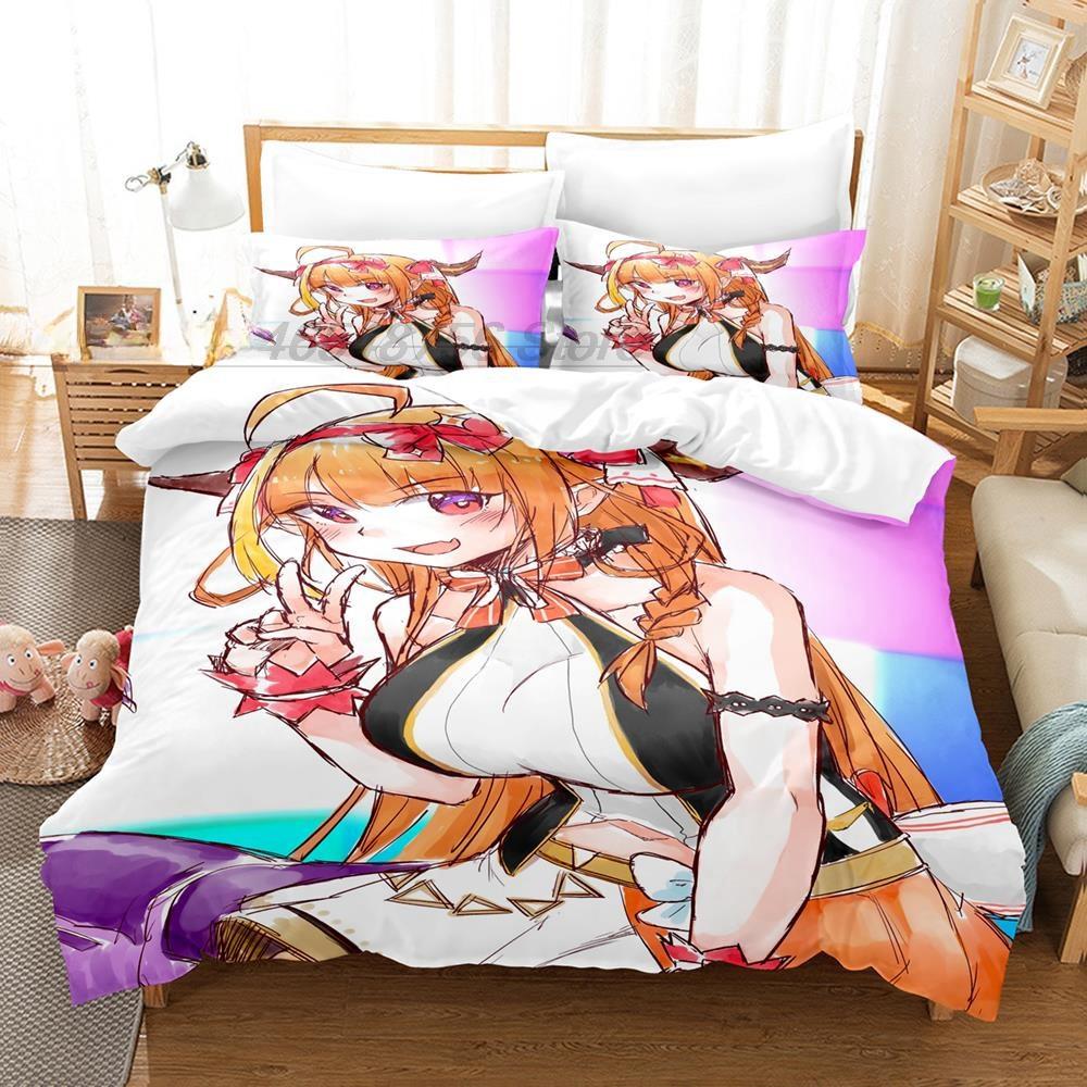 3D Printing Anime Kawaii Girls Kiryuu Coco Bedding Set Single Twin Full Queen King Size Bed Set Teenager Bedroom Duvetcover Sets