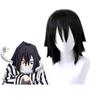 Stylish Black Layered Short Hair Wig For Cosplay Demon Slayer Kimetsu No Yaiba