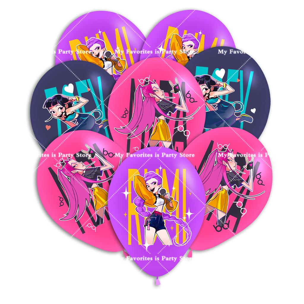 Kpop D-Demon Hunter Balloon Latex Balloons Set Kid Girl Balloon for Wedding Party Decoration Baby Shower Supplies Birthday Gifts