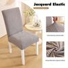 Hochwertige Stuhlhussen mit Blatt-Jacquard Waschbar Stretch Universal Einfarbig Sitzbezüge für Esszimmer El Banquet 1/2/4/6