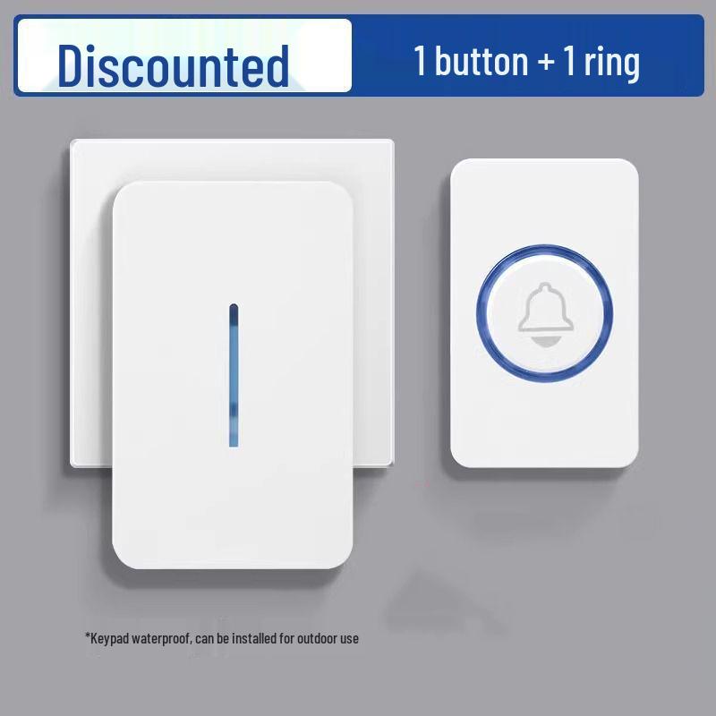 Умный беспроводной дверной звонок для пожилых - Самопитающийся, без батареек, водонепроницаемый, сверхдальнего действия