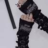 Thorns Pattern Letters Half Finger Arm Warmers Polyester Arm Covers  Street