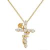 Hot Sale Ladies Necklace, Personalized Cross Rose with Zircon Design Clavicle Chain Versatile Necklace