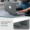 MacBook Pro 14-inch Air 15.3-inch Protective Case With Cooling Stand Anti-Slip PC Shell In Black Blue Gray Purple
