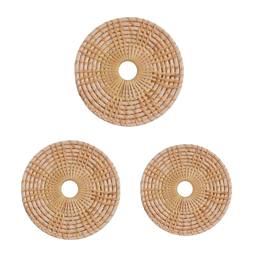 Natural Rattan Coasters Hand-woven Kitchen Decoration Accessories