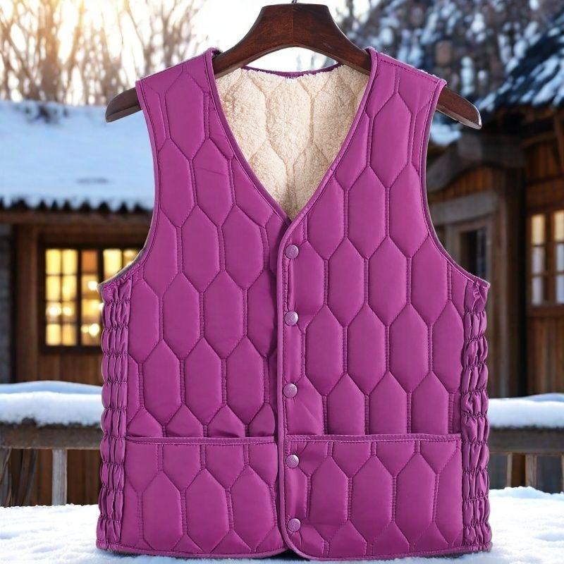 Autumn and winter thickened and velvet women's velvet down vest short slim-fitting vest inner tank to keep warm