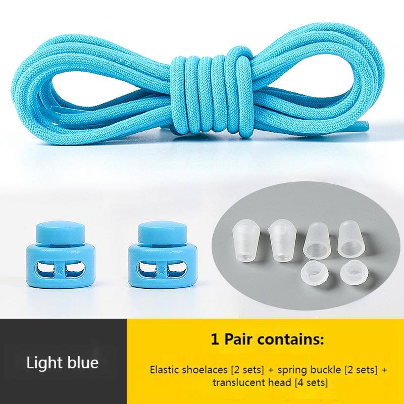 Elastic Laces Sneakers Round Lock Shoelaces Without Ties Kids Adult Quick Shoe Laces Rubber Bands Lazy Shoeace Shoes Accessories