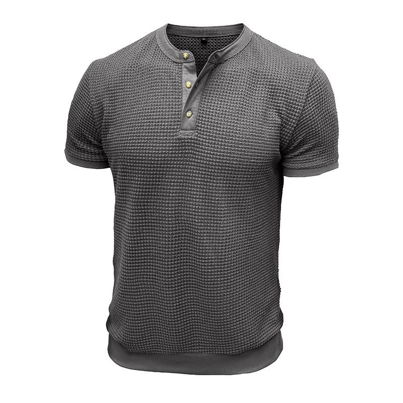 

Men s Short Sleeve Henley Shirts Summer Button T-Shirts Casual Basic Tee Soild T-Shirts Soft Comfortable Tops Classic Athletic Fit Tee Shirt for Men S серый