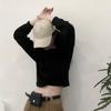 Spring and Autumn Thin Sweatshirt Design, Versatile Short Women's Casual Long-sleeved Top