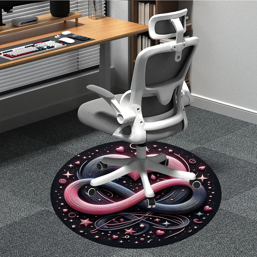 

1pc Heart Infinity Carpet for Office, Non-slip, Soft and Durable Office Rug, Perfect for Office yy260128017 80cm by 80cm