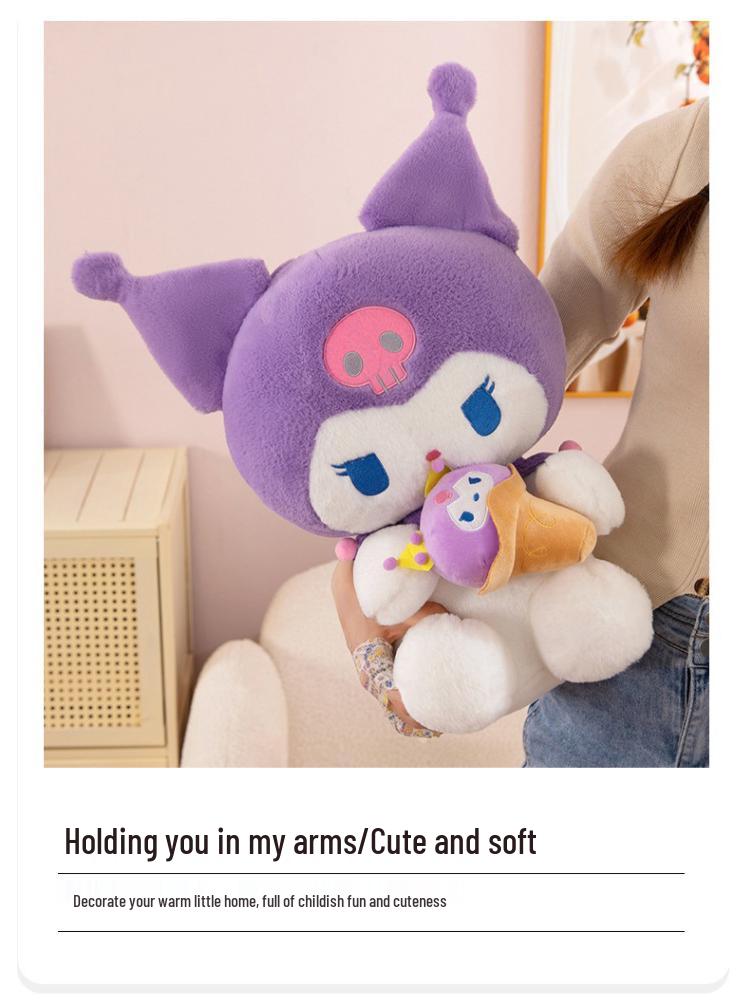 Kuromi Eiscreme Plüschpuppe: Kinderkissen & Geschenk