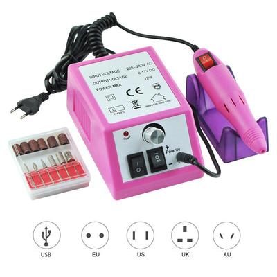 1 Set 2 Way Spin Electric Nail Drill Machine Manicure 20000RPM Machine Strong Pedicure Gel Cuticle Remove Mill Polish Equipment