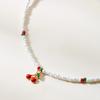 Bohemia Cute Strawberry Starfish Cherry Pendant White Rice Bead Beaded Necklace for Women Summer Sweet Collar Chain Jewelry Gift