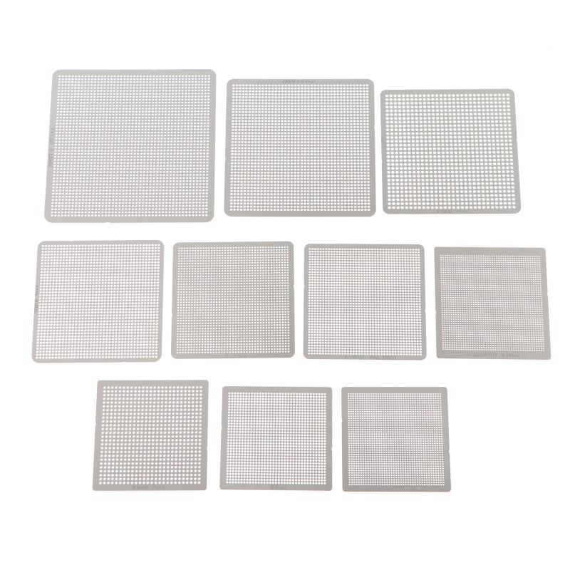 10/16/27Pcs Bga General Template Sik Tin Fixture Universal Direct Heated Stencils For Smt Smd Chip Rpair And Easy Support