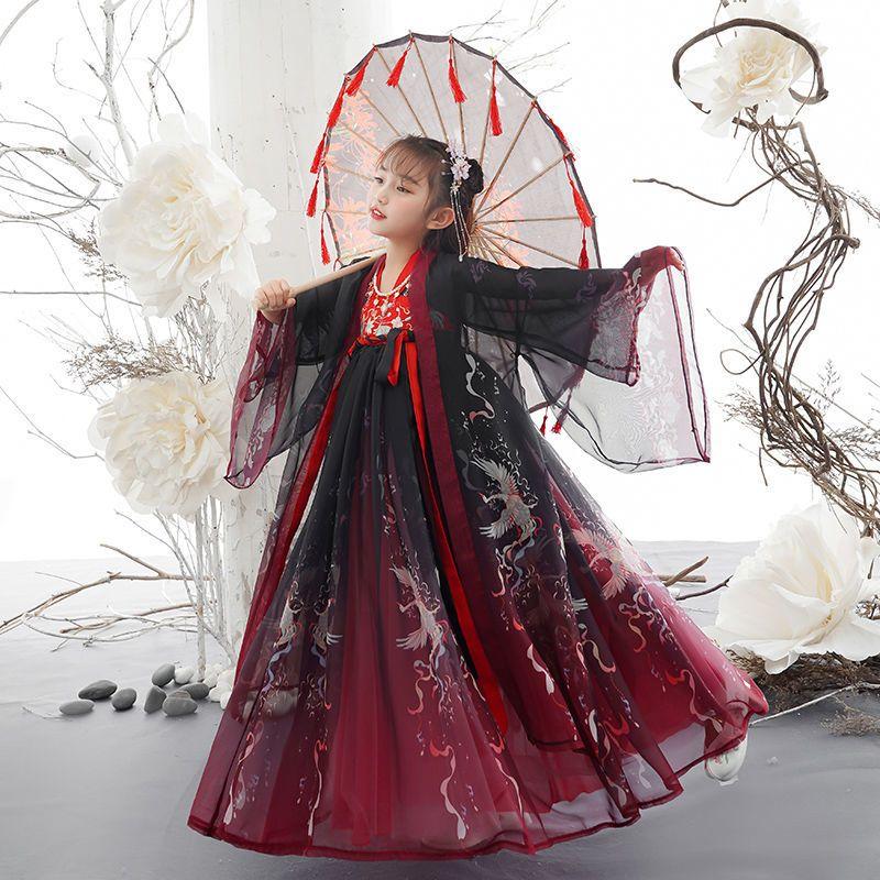 Dívčí šaty Hanfu Pohádkové šaty ve stylu čínské dynastie Tang