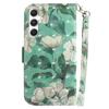 For Samsung Galaxy S25+ Case Pattern Printing Leather Wallet Phone Cover with Wrist Strap