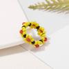 HI MAN 4 Pcs/Set Korean Mixed Handmade Pearl Stone Acrylic Small Round Bead Heart Ring Women Classic Elegant Dating Jewelry