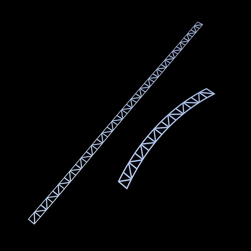 

1:87-1:64 Масштаб HO Будівля Ферма Міст Сталева Конструкція Опора Модель Шосе 52.5*1.4cm