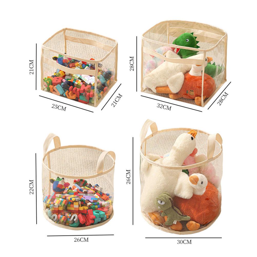 1Pc Transparent Toy Storage Basket Building Blocks Plush Toys Large Capacity Multifunctional Storage Box Home Storage Organizat
