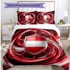 Ensemble de literie imprimé Football Autriche 3 pièces Ensemble de couvre-lit douillet et respirant comme cadeau de pendaison de crémaillère ou de vacances