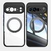 Magnetic Stand Glossy Clear Case For Google Pixel 10 Pro XL Pixel 10Pro 9A 9 Acrylic Hard PC Shockproof Protection Back Cover