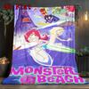 Monster Beach 2D Flat Pattern Flannel Blanket High Quality All Seasons Warmth and Comfort Perfect for Christmas Gifts.DMT0925293