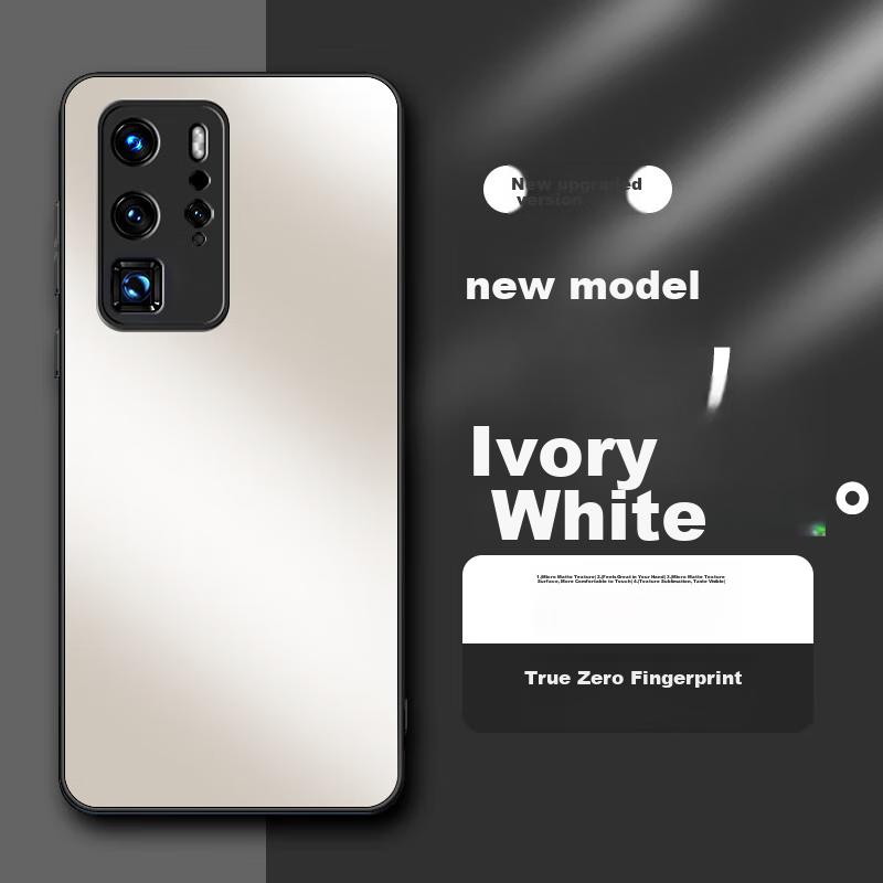 Phone Case for Huawei P40 Pro, Huawei P40 Pro Frosted Full Coverage Ultra-Thin Shockproof Anti-Fingerprint Personalized - Ivory White