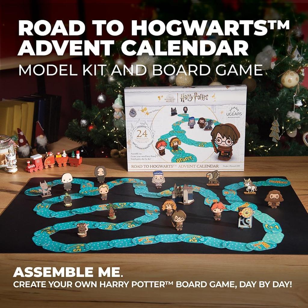 Ugears Harry Potter Advent Calendar: The Road To Hogwarts 2024 Wooden Puzzle for Crafts and Models - No Glue or Tools Required