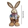 35cm Handmade Easter Bunny Decoration Cute Straw Rustic Party Desktop Decorations for Home