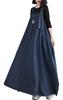 Spring, Summer, Autumn and Winter Craft Denim Fried Color Color Retro Loose and Skinny Denim Strap Skirt Long Pendulum