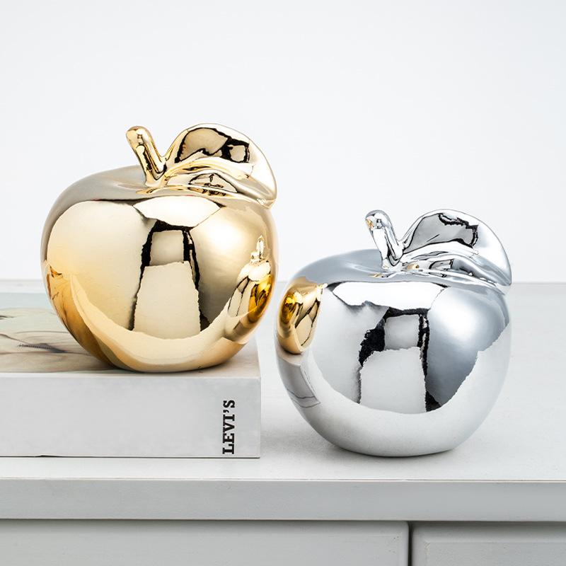 Apple Home European White Porcelain Home Decoration Creative Living Room Study Christmas Apple Foyer Decor Crafts