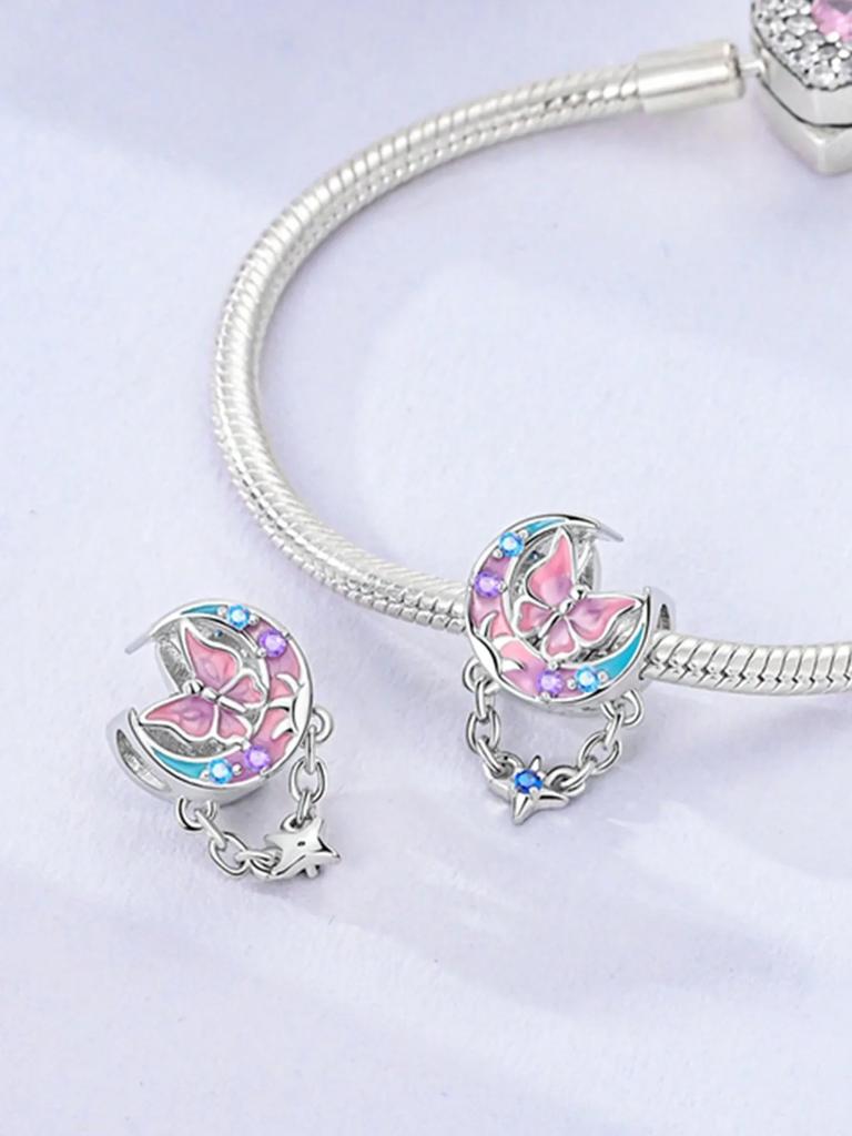 Copper Plated Original Charmssunflower Butterfly Safety Chains Beads Fit Bracelet Women'S Jewelry Gift