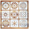36/56Pcs Reusable Mandala Dot Painting Templates Creative Dot Painting Stencils  Wall Spray Art