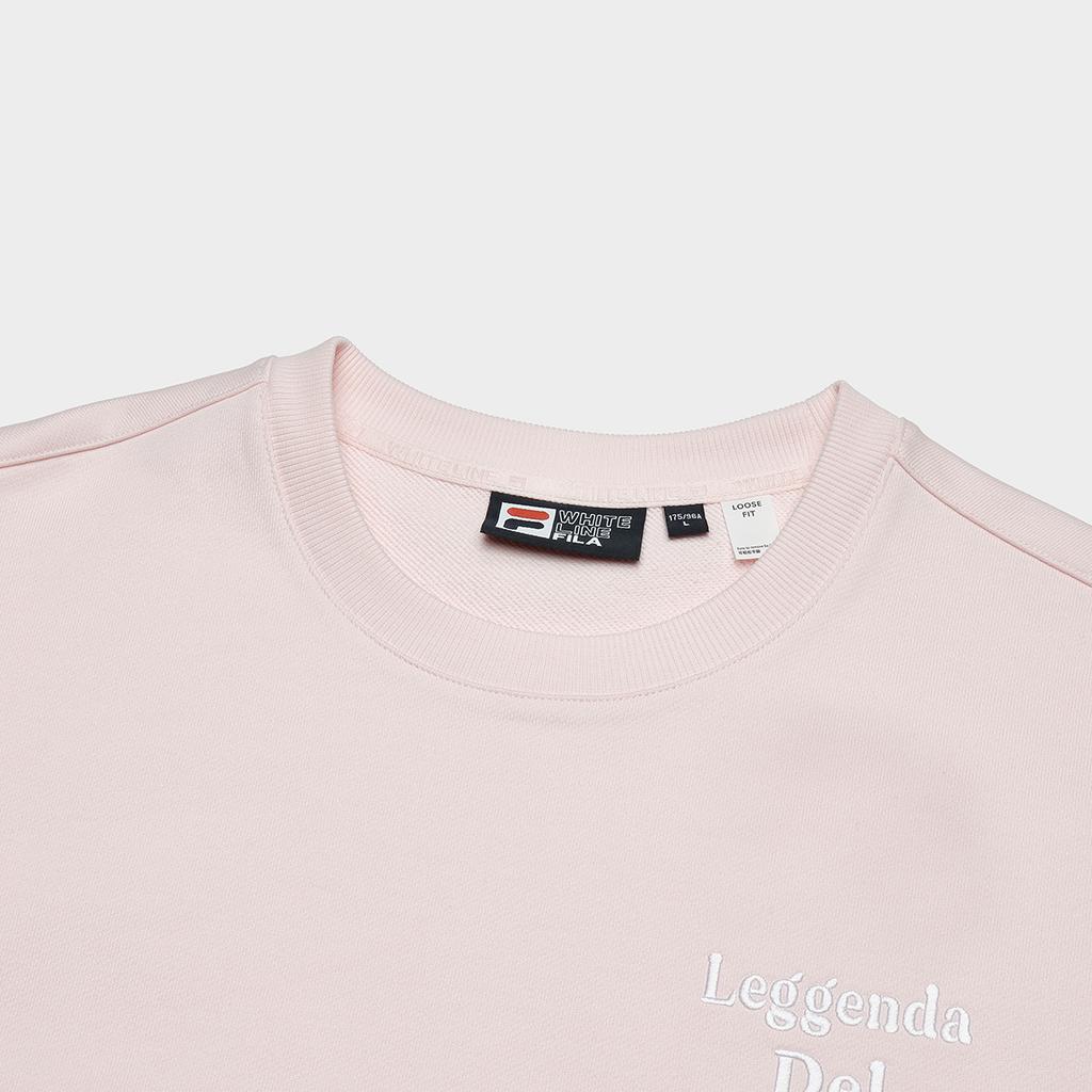 FILA Original Letter Embroidery Soft Skin-Friendly Comfortable Lightweight Sweatshirt Unisex sweatshirt Blush-Pink F11U349205F-PK
