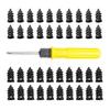 40 Stück Reifenreparatur-Gummischraube, Schwarze Reifenreparatur-Gummischrauben, Schnelles Werkzeug Selbstbedienungs-Reifenreparaturnagel (20S+20L)